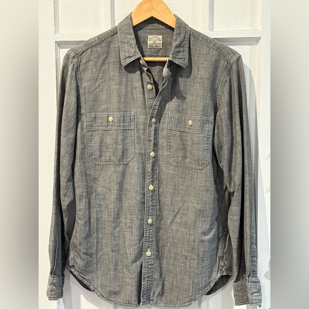 J. Crew Gray Button-Up Shirt